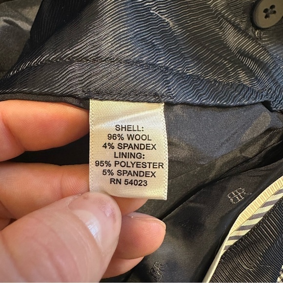 Banana Republic Wool Plaid Martin Fit Ankle Pant Lined Trouser Size 12 - Picture 4 of 5